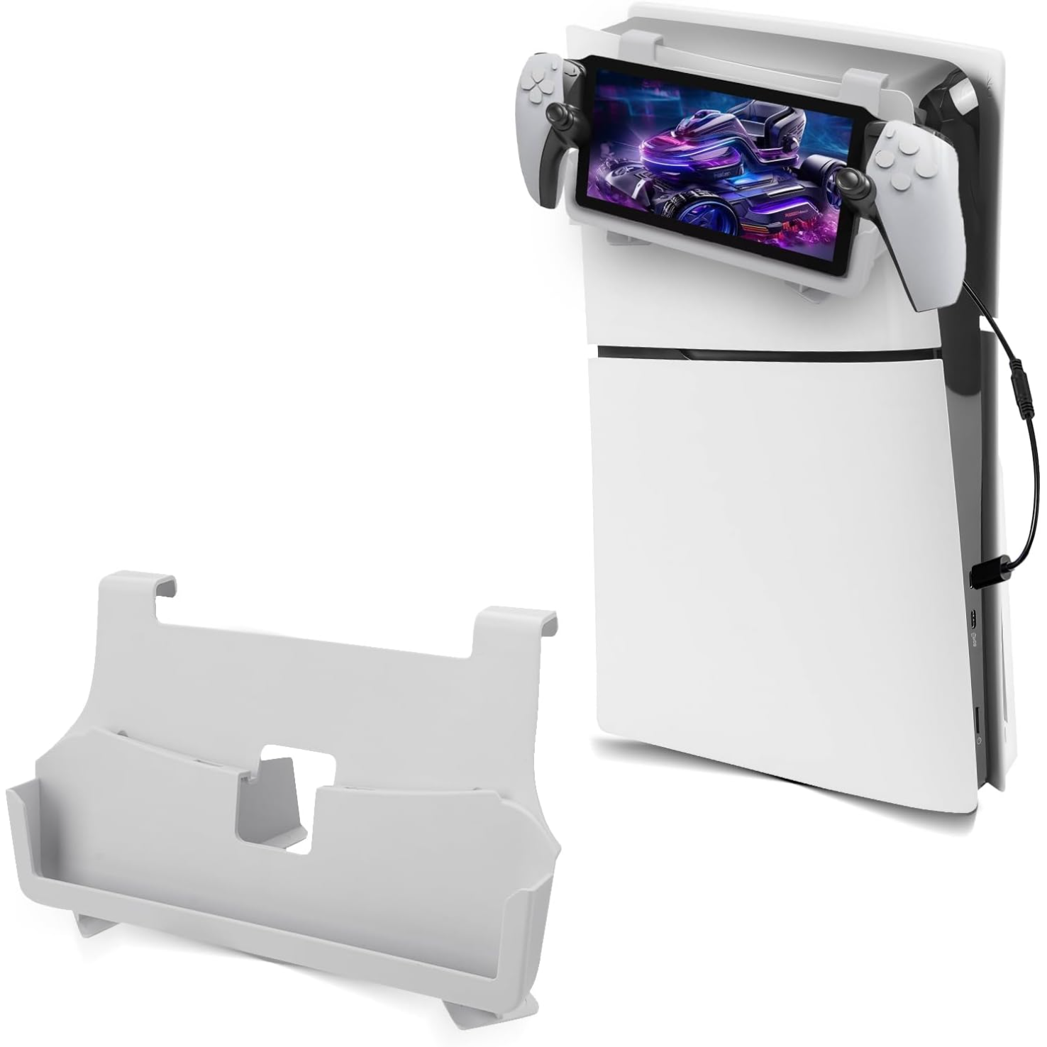 Genérico - Soporte De Carga Para Playstation Portal Remote Player,Soporte De Escritorio Para Ps5 Portal,Conveniente Trípode De Carga Soporte Giratorio Para P5 Portal-Blanco