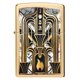 thumbnail image 2 of Encendedor de bolsillo Zippo Art Deco Flame Design, latón pulido, 2 of 5