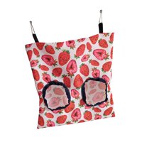 Ioensy - Bunny Guinea Heno Almacenamiento Bolsas De Alimentación Práctica Superficie Impermeable Fresa Talla S