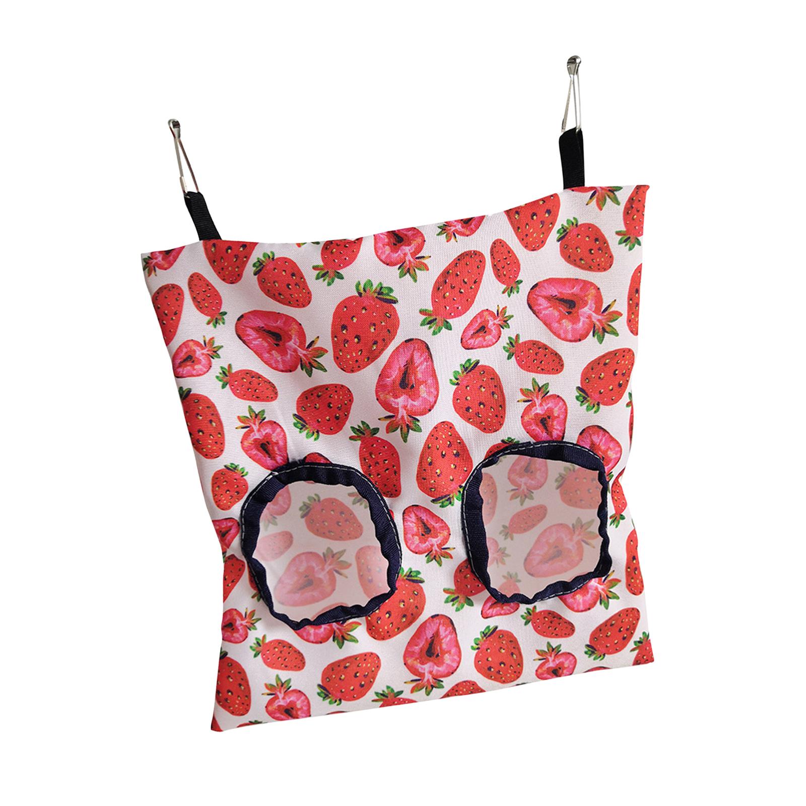 Ioensy - Bunny Guinea Heno Almacenamiento Bolsas De Alimentación Práctica Superficie Impermeable Fresa Talla S