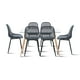 thumbnail image 1 of Comedor Mesa de Vidrio 120x80 + 6 Sillas Europa Negras, 1 of 8