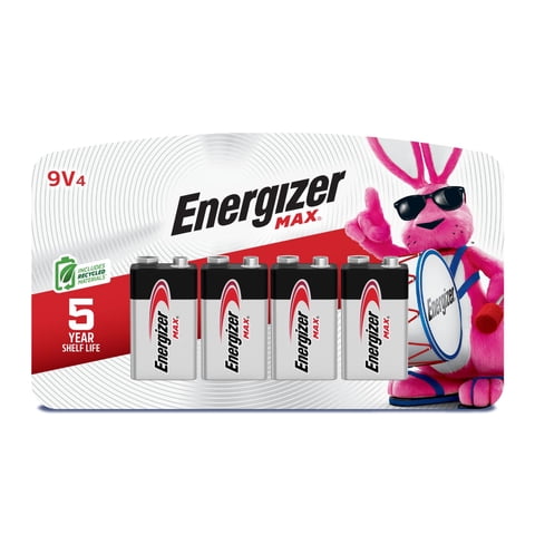 Batería Alcalina Energizer Max De 9 V, Paquete De 4