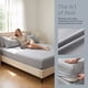 thumbnail image 4 of Sábana Ajustable, Sábanas de Cama de Poliéster con Ondas para Máxima Comodidad y Durabilidad en Cualquier Configuración de Dormitorio Gris Claro 78.0x79.9 pulgadas, 4 of 5