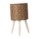 thumbnail image 1 of Maceta Tejida Con Patas De Madera Para Patio, Bar, Color Marrón, 1 of 5