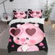 thumbnail image 1 of Loopy Duvet Cover Queen Size Bedding Set 100% Polyester 3-Piece Set 1 Quilt Cover Home Decor, 1 of 4