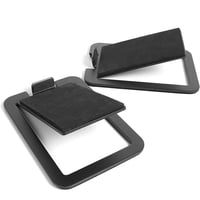 Xusx111 - Soportes De Altavoces De Escritorio Inclinados Para Altavoces Medianos De Estantería Y Monitores De Estudio | Amortización De Acolchado De Espuma | Par | Negro