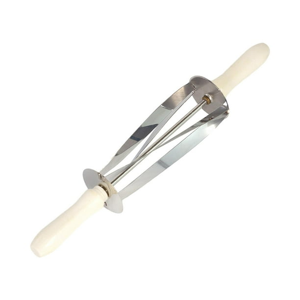 Cortador de cruasanes, cortador de pan, cuchillo rodante de acero inoxidable, cocina casera, cuchillo de pastelería con rueda de pan de restaurante de Medio