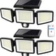 thumbnail image 1 of 1pc/ 2pcs Solar Outdoor Light, 220 LED 2500LM Safety Floodlight With Motion Sensor, Remote Control, 3 Lighting Modes, 3 Head Outdoor Light, 270° Wide Lighting, IP65 Waterproof Wall Light, 1 of 3