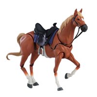 Magideal - Figura De Caballo, Modelo De Juguete Animal, Modelo De Decoración Del Hogar, Colección De Adornos, Figura De Caballo, Mesa De Arena, Diseño De Diorama Naranja