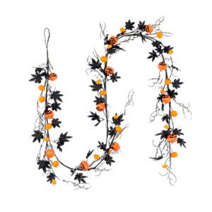 Magideal - Guirnalda De Otoño Para Halloween, Guirnalda De Hojas De Arce Artificiales, Puerta Delantera, Colgante De Otoño, Enredaderas De Arce Para Decoración D
