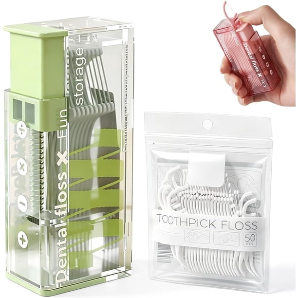Dispensador hilo dental 50 uds emergente recargable hogar restaurante