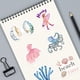 thumbnail image 4 of Stickers 100 Piezas Estilo Costero Para Chicas Impermeables, 4 of 9