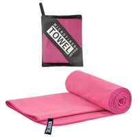 Magideal - Toalla De Secado Rápido, Toalla De Viaje, Absorbe El Sudor, Fresca, Suave, Plegable, Para Gimnasio, Yoga, Correr, Senderismo, Interior, Viajes Y Exteriores. Rosa Roja