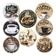 thumbnail image 3 of Paquete de 8 posavasos de madera, protector de mesa, 9,9 cm, para tazas, vasos, posavasos modernos, posavasos para bebidas de estilo rústico, bar y of, 3 of 5