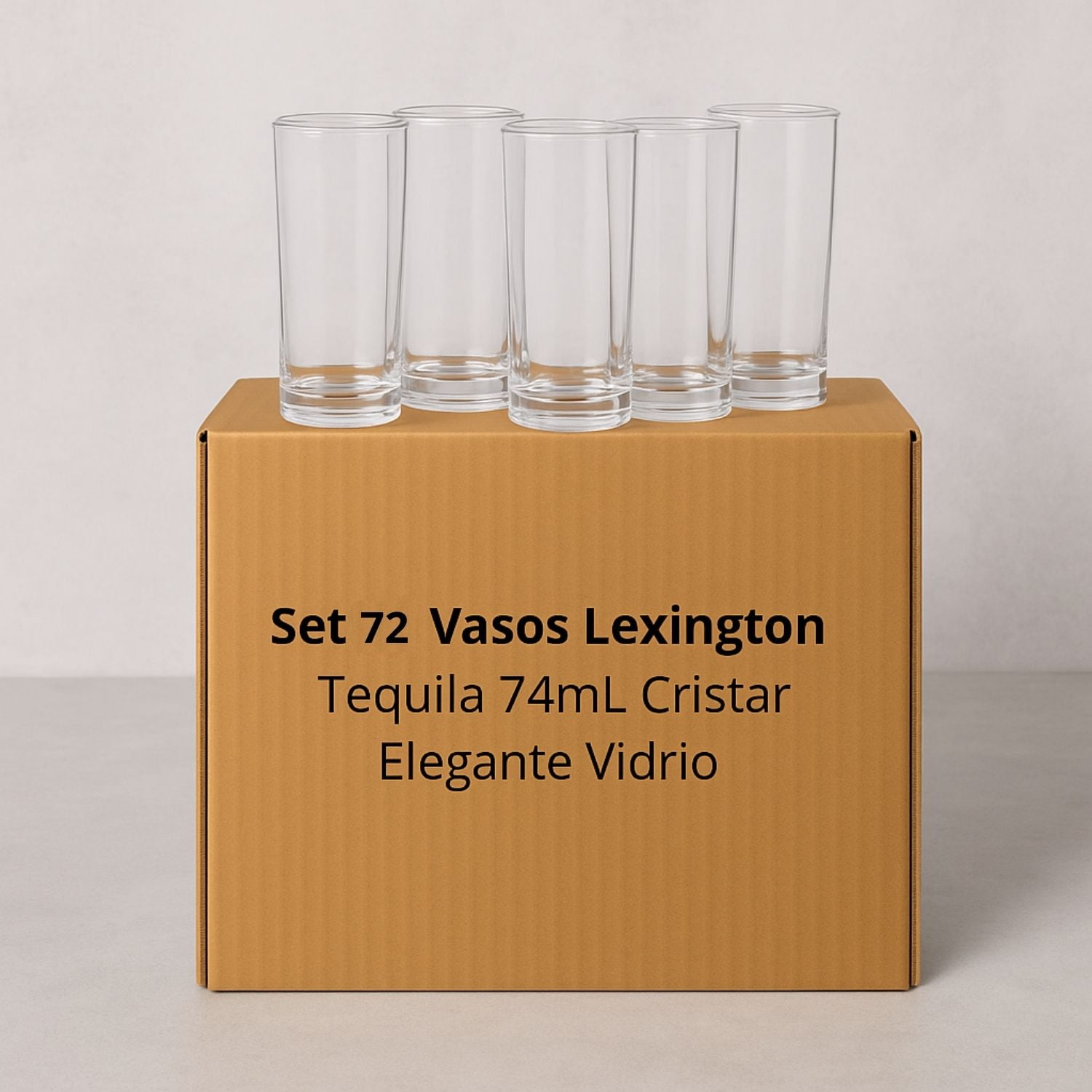 Set 72 Vasos Licor Lord 54ml De Vidrio Cristar Elegante
