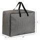 thumbnail image 2 of REGALWOVEN 1 Paquete de Almacenamiento de Ropa, Bolsas de Mudanza para Organizar Dormitorio, Ropa, Edredón, Organizadores de Armario y Almacenamiento con Asas Negro 23*12*17in, 2 of 5