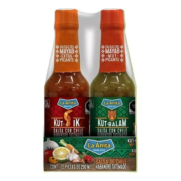 Pack De 2 Salsas De Ají Chile Habanero Tatemado Mayas Kut