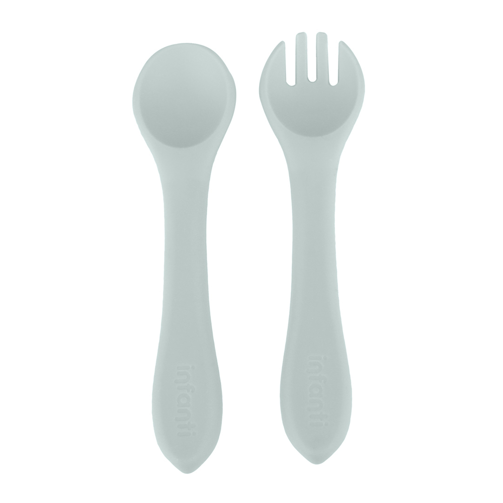 Set Cuchara Y Tenedor Azul Infanti