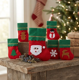 thumbnail image 1 of Set X12 Bota De Navidad Con Borde Verde 22x14cm, 1 of 5