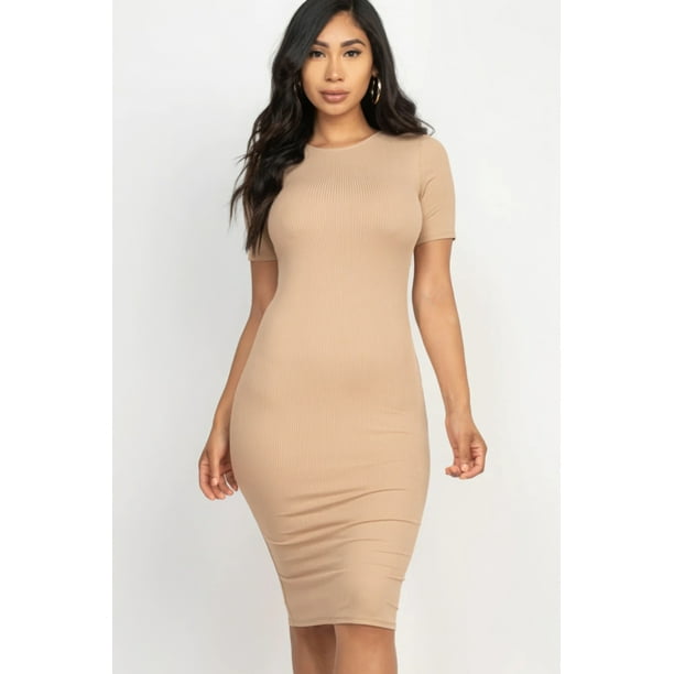 Vestido Midi Ajustado de Canalé