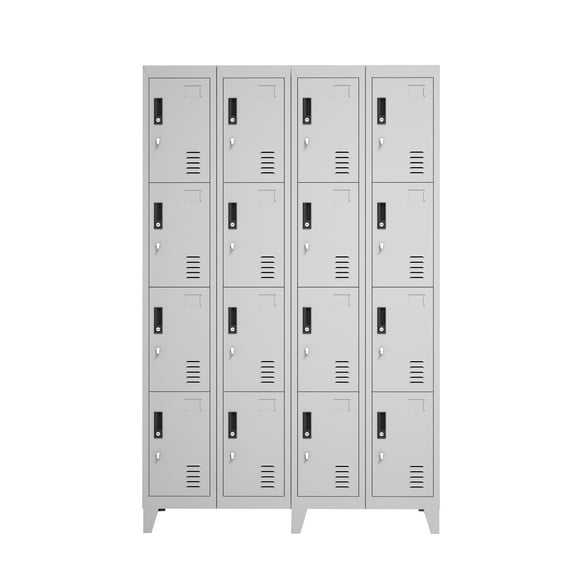 Lockers Metálicos: 4 Cuerpos y 16 Puertas