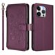 thumbnail image 2 of Funda Cartera Mariposa para [iPhone 13 Pro] con Soporte y Cremallera Violeta, 2 of 6