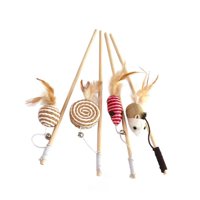 Total Upgrate - Juguete Varita Con Bola O Raton Para Gatos Mascotas