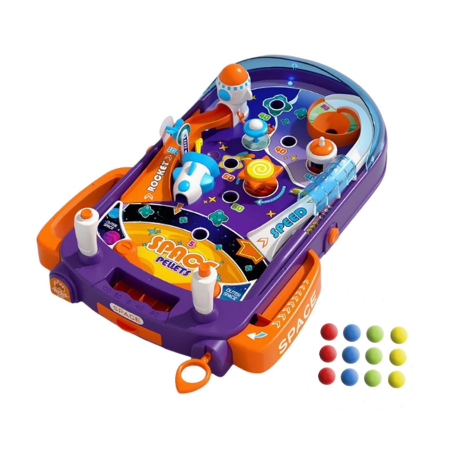 Magideal - Máquina De Pinball Para Niños, Regalos De Cumpleaños Portátiles, Juego De Mesa Montessori, Máquina Tragamonedas De Mármol Para Niños En Edad Preescola Sin Luz