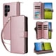 thumbnail image 1 of Funda Cartera con Cremallera y Correa para Samsung Galaxy S23 Ultra Soporte y Tarjetero Oro rosa, 1 of 6