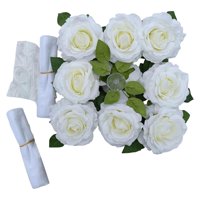 Magideal - Decoración De Flores De Coche De Boda, Decoración De Coche De Novia, Cintas De Corona Flor Nupcial Decoración De Coche De Boda Para Vacaciones , Blanco