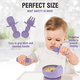 thumbnail image 2 of Juego De Alimentación Belug De Silicona Antideslizante Bebes 13pz morado, 2 of 5