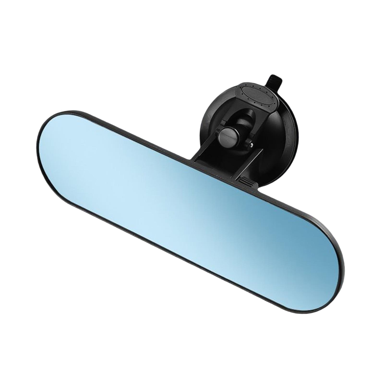 Magideal - Espejo Retrovisor Automático Para Prueba De Conducción Con Ventosa, Elimina Los Puntos Ciegos Cuando Giras O Cambias De Carril 220X65Mm Montado En El Azul