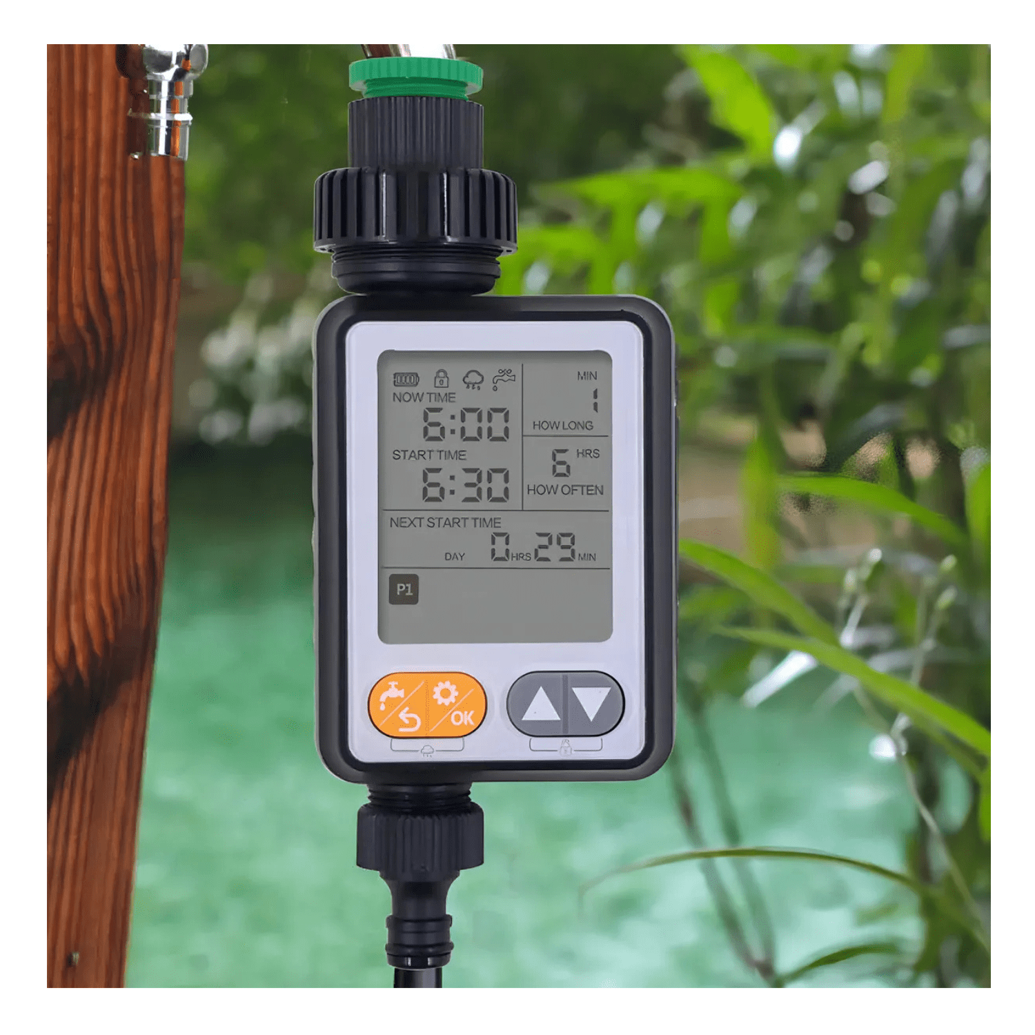 Genérico - Temporizador Programador De Riego Agua Inteligente Digital Negro