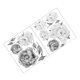 thumbnail image 4 of Pegatinas De Pared De Fondo De Flor Rosa Peonía Calcomanía Artística Decoración Del Hogar Negro Blanco, 4 of 5