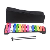 Magideal - Instrumento De Percusión Glockenspiel De 15 Notas, Habilidad Motora, Piano De Juguete Para Golpear A Mano De Metal Para Lecciones De Música, Actuación