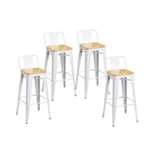 Moad - Pack 4 Taburetes Tolix Blanco Wood 66Cm