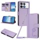 thumbnail image 1 of Funda Cartera Trébol para Xiaomi Poco F6 Pro con Ranuras Tarjetas y Carga Inalámbrica Morado claro, 1 of 6