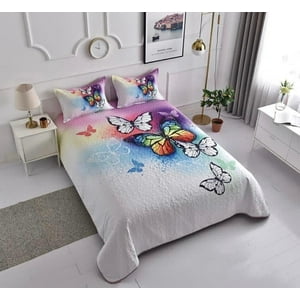 Todo Hogar Santiago De Chile - Cubrecama De Microfibra Estampado 2 Plazas - 049