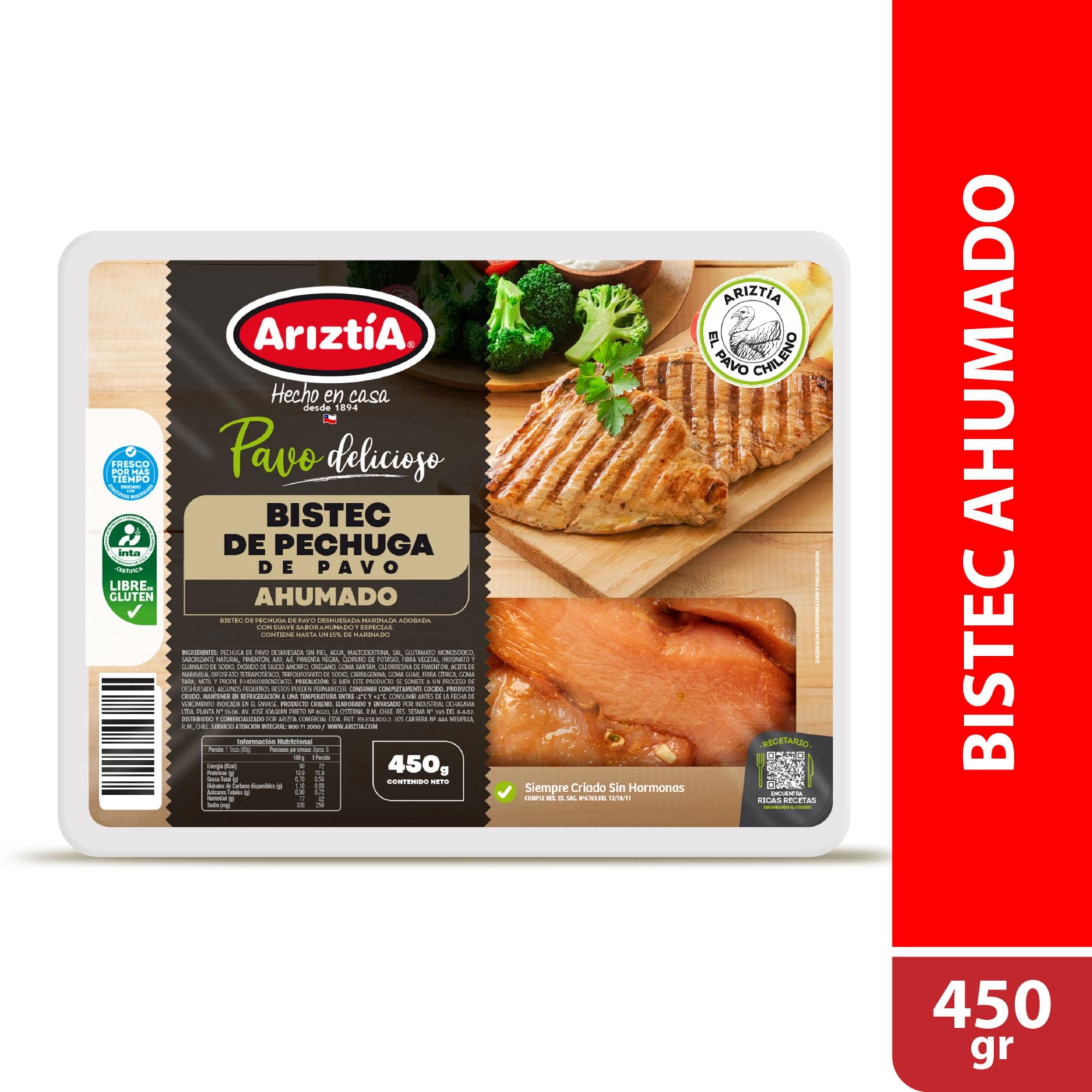Bistec De Pechuga De Pavo Ahumado 450 g Ariztia