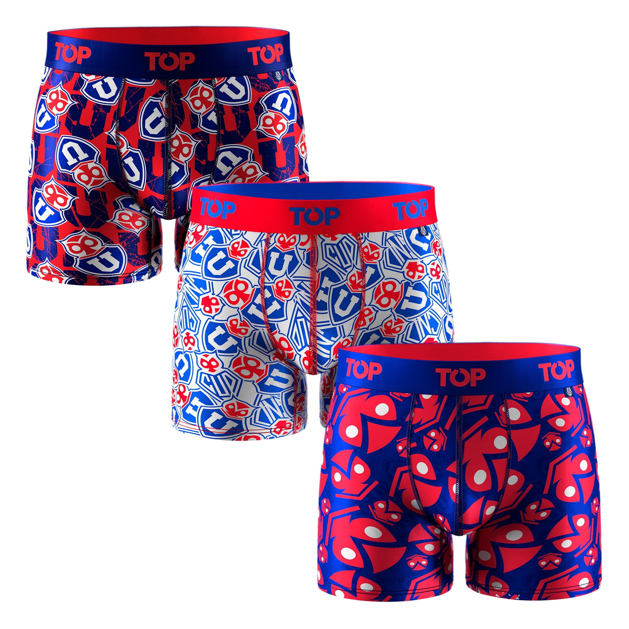 Bóxer Medio Microfibra Universidad De Chile Pack 3 C4 Top