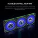 thumbnail image 5 of Ventilador PC Lian Li SL-INF LCD Flex 120 Pack de 3 Negro, 5 of 9
