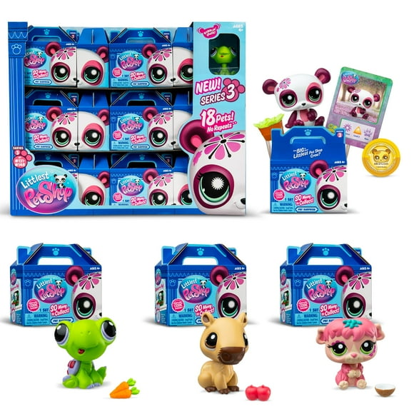 Set de Colección Littlest Pet Shop Serie 3 con 18 Mascotas
