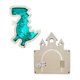 thumbnail image 1 of Tablero Ocupado Montessori De 2 Piezas, Material Diy, Juguete Para Actividades De Aprendizaje, Dinosaurio Verde Para Niñas Y Niños, 1 of 3