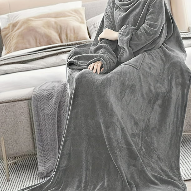 1pc Wearable Blanket With Sleeves, Lightweight Wearable TV Throws For Indoor Living