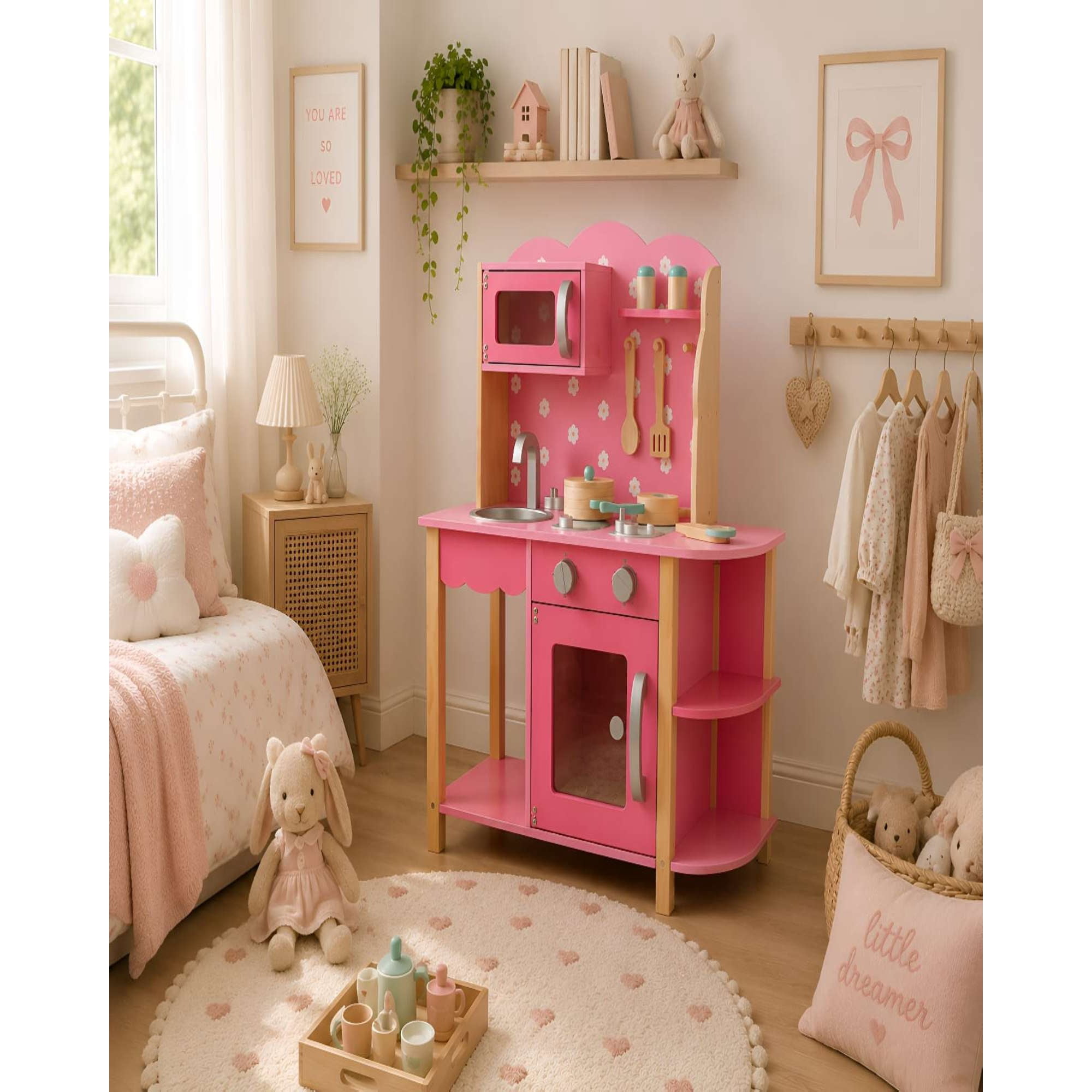 Myl Todo Hogar - Cocina Infantil De Madera Estilo Vintage