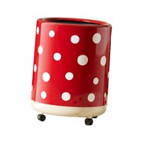 Bothyi - Papelera Moderna Con Lunares Blancos Para El Hogar, Dormitorio, Sala De Estar