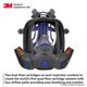 thumbnail image 4 of Respirador 3M FF-802 de Cara Completa con Lente Grande Mediano, 4 of 8