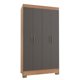 thumbnail image 1 of Clóset Roma Grey 4 Puertas Negro - Café, 1 of 4