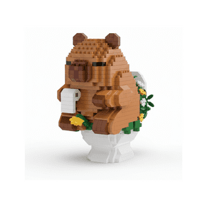 Genérico - Juguete Mini Bloques Armables Niños Capibara En Trono Happy 3D 610 Pcs