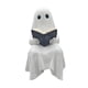 thumbnail image 2 of Estatua De Fantasma De Halloween Leyendo Un Libro, Accesorio Para Fotos Navideñas, Figura Malvada Sentada, 2 of 5